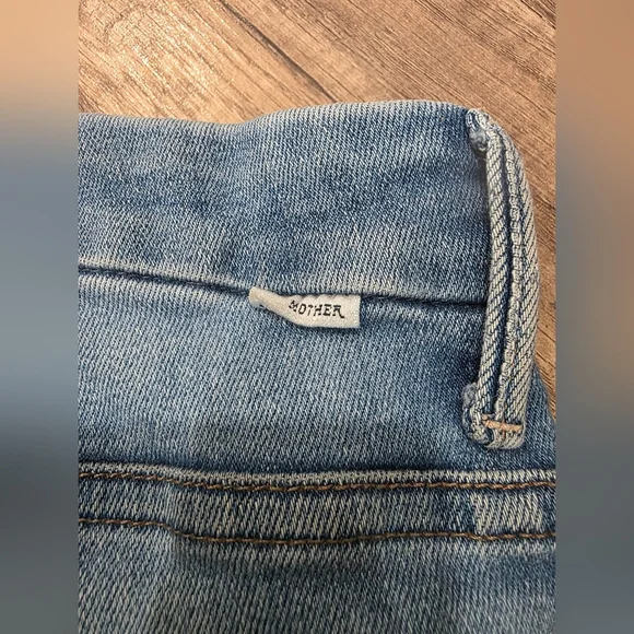 MOTHER Jeans Denim  Looker Ankle Fray Hey Sun Wash 26 Nwot Distressed Boho Y2k - Picture 11 of 16
